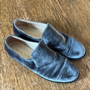 Fabiana Filippi - Grey Velvet Loafer Shoe Sz 38